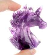 Hand Carved Amethyst Crystal Unicorn