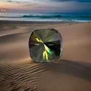 Huge Rare 14.55 Ct Sparkling VVs1 Golden Amber Green Lab Simulated Diamond Solitaire