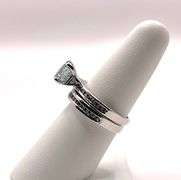Large 3.7 Ct  VVs1 Lab Simulated Diamond 2 Band Engagement  Ring Set