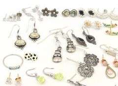 Group lot of Vintage 925 sterling silver earrings