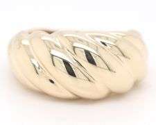 14kt Yellow gold Twisted dome ring