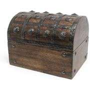 Nautical Cove Pirate Treasure Chest with Iron Lock and Skeleton Key