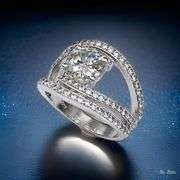 Dazzling 2.75 Ct VVs1 Lab Simulated Diamond Ring