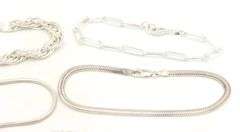 Group lot of Vintage 925 sterling silver bracelets
