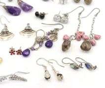 Group lot of vintage 925 sterling silver earrings