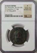 Roman Empire Sev. Alexander, AD 222-235 / F NGC