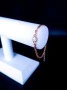 14 Kt Tri-layered Yellow Gold Plate Tennis Bracelet