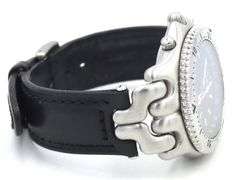 Tag Heuer SEL chronograph quartz black leather strap watch