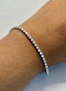 14K White Gold Tennis Lab Diamond Bracelet