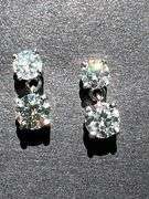 Sparkling 3.25 Cttw White E-F Fire Moissanite Drop Earrings