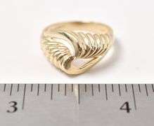 Elegant Dome Top Ring in 14K Yellow Gold