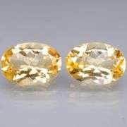 Top golden orange! 11.15ct pair of matched Citrine!