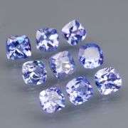 Glittering 2.68ct bright blue violet Tanzanite set