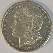 Fully struck Mint State 1878-CC Morgan Silver Dollar. Cleaned