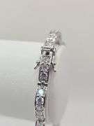 Beautiful 14 Kt  White Gold Plated Tennis Bracelet