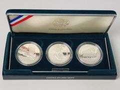 1994 Set U.S. Veterans Silver $1, 3 Coins Proof