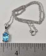 Mesmerizing Topaz Pendant Necklace in 10K White Gold in 10K White Gold