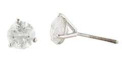 1.94ctw Round Diamond Solitaire Stud Earrings in 14K