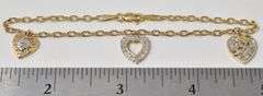 Brilliant Diamond Charm Bracelet in 10K Yellow Gold