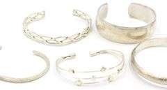 Group lot of Vintage 925 sterling silver bangles
