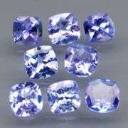Glittering 2.25ct bright blue violet Tanzanite set