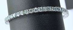 Stunning 14 Kt White Gold Plated lab Simulated White Ice Blue Diamond Tennis Bracelet