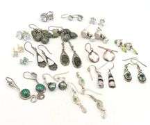 Group lot of vintage 925 sterling silver earrings