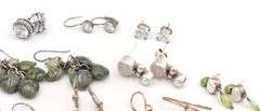 Group lot of vintage 925 sterling silver earrings