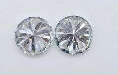 Dazzling 5 Cttw Matching Pair VVs1 White E-F Lab Simulated Diamonds Solitaires