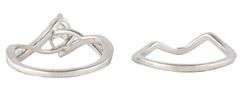 1.00ctw Oval and Round Diamond Ribbon Swirl Bridal Set in 14K