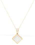 Gorgeous 18kt YG Invisible Set Diamond Pendant