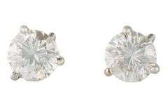 1.03ctw Round Diamond Solitaire Stud Earrings in 14K