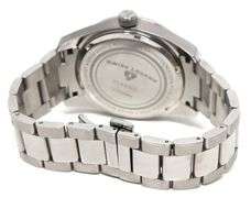 Swiss Legend classic 45mm quartz silver dial watch