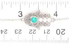 Vintage 925 sterling silver Hamsa bracelet