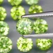 Round cut! Untreated! Matched! 4.42ct Peridot set!