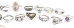 Group lot of Vintage 925 sterling silver rings