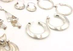 Group lot of Vintage 925 sterling silver earrings