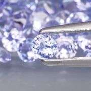 Non stop flashing 3.09ct diamond cut Tanzanite set