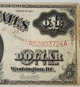 1917 $1 United States Large Red Seal Legal Tender Note