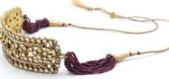 925 Sterling silver and gold plated Garnet fancy Indian necklace