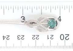 14kt White gold 0.70ct IR blue diamond pendant on chain