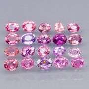 Heavy! 3.45ct pink and violet Sapphire set -Untreated!