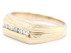 14kt Yellow gold diamond Gen's ring
