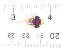 14kt Yellow gold oval Tanzanite and Garnet stud earrings