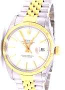 Rolex Datejust 36mm silver stick dial watch