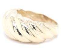 14kt Yellow gold Twisted dome ring