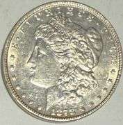 1878 7 Tail Feathers Unc Frosty White Morgan