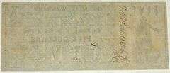 April 18 1862 Near Unc $5 Texas Treasury Warrant