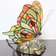 Stained Glass Butterfly Lamp