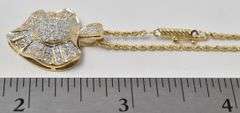 Sparkling Diamond Heart Pendant Necklace in 14K Yellow Gold